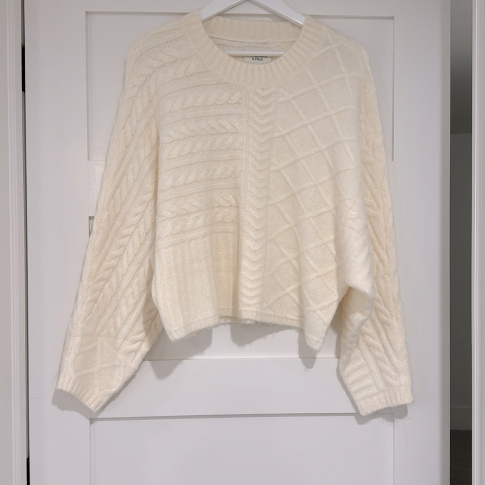 Knitted oversized slightly cropped sweater